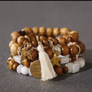 Wood Bead Bracelet (8 piece)